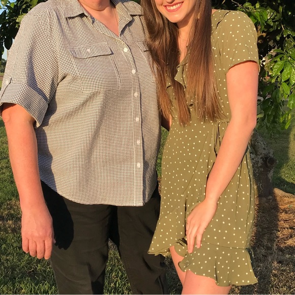 Green Wrap Dress - Picture 3 of 3